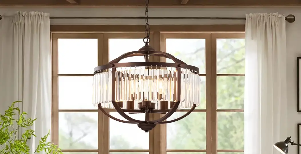 Micsiu 900016 5-light Crystal Chandeliers Round D20.25 Oil Rubbed Bronze Farmhouse Pendant Instruction Manual