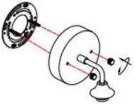 WINGBO WBWL-GL03-BK 1 Light Light Black and LED A4