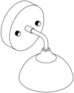 WINGBO WBWL-GL03-BK 1 Light Light Black and LED A6