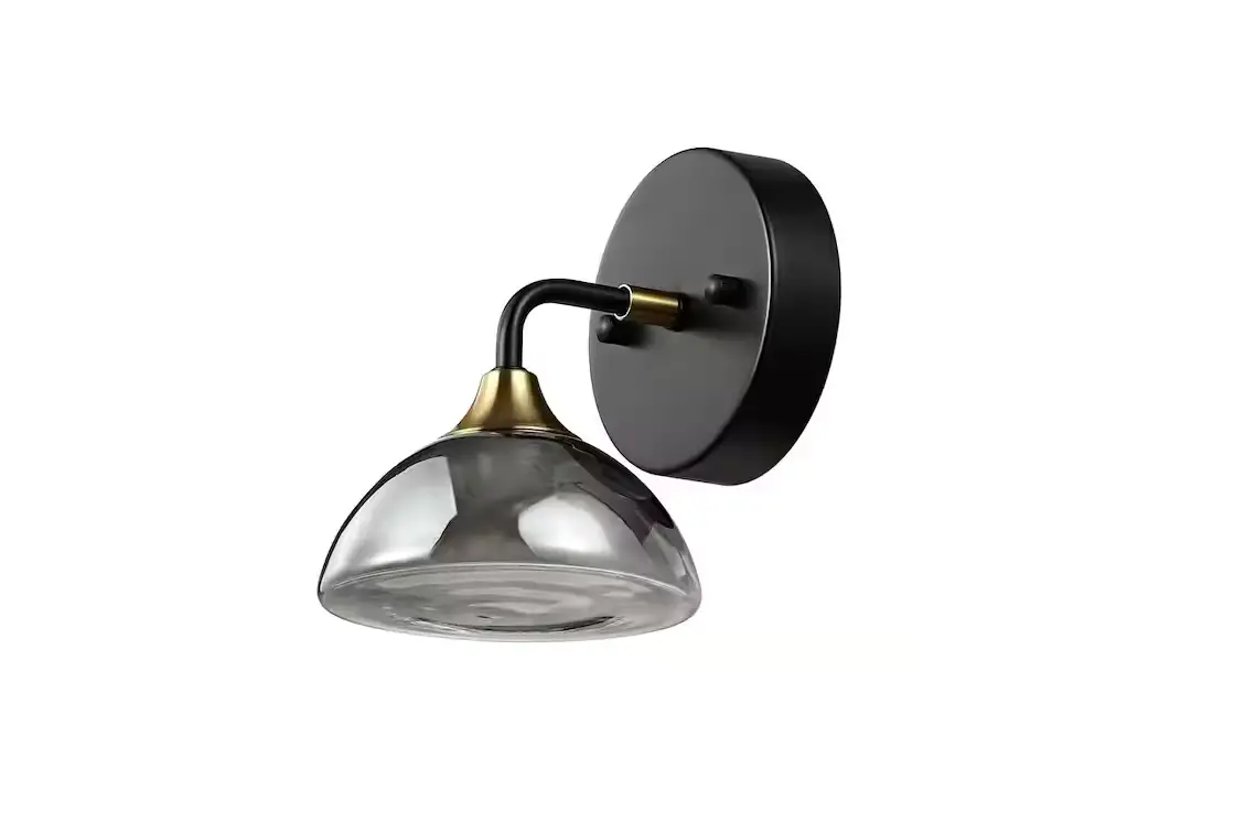 Wingbo Wbwl-gl03-bk 1 Light Light Black And Led Warm Brass Bath Light Vanity Wall Instruction Manual
