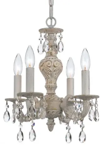 CRYSTORAMA-5024-AW-CL-MWP-Four-Light-Mini-Chandelier