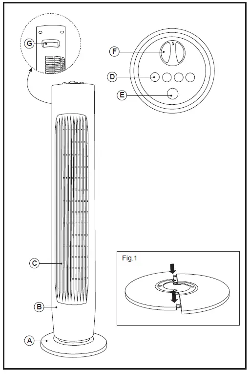 taurus-TF3000-Tower-Fan-FIG-1