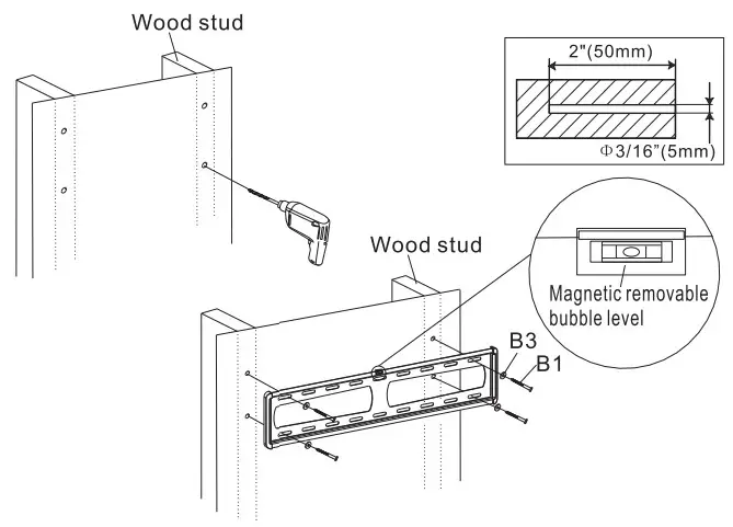 AV link 129.154UK Fixed TV Bracket - fig 3