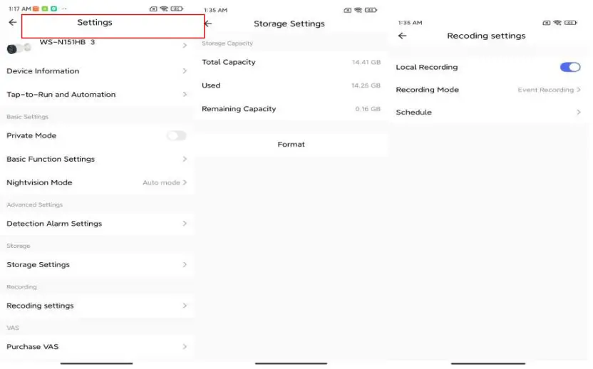 Set up Motion Recording