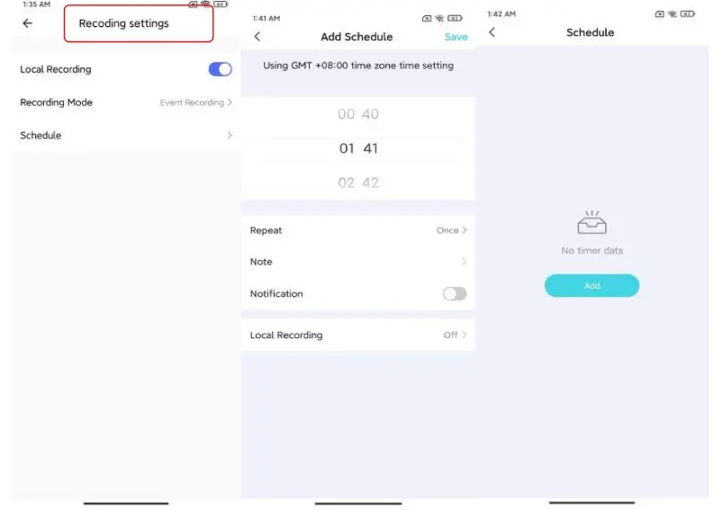Continuous Recording