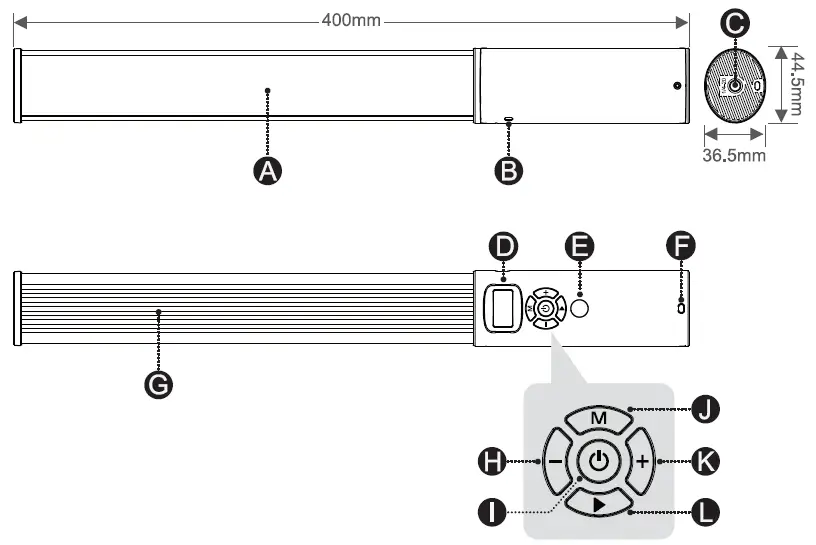 LUXceo-P400S-RGB-Fill-Light-Stick-Tube-Light-Lamp-1