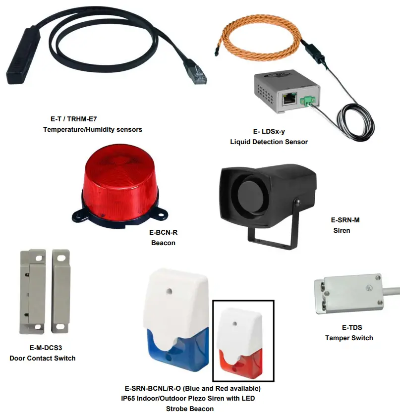 NTI ENVIROMUX Series Enterprise Server Environment Monitoring System Remote Network Sensor Alarm - Packeg Content
