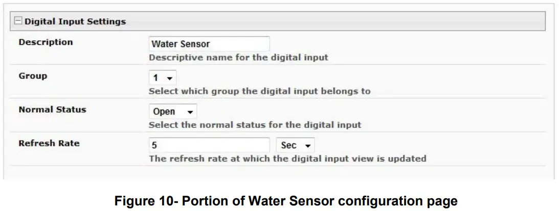 NTI ENVIROMUX Series Enterprise Server Environment Monitoring System Remote Network Sensor Alarm - Water Sensor configuration