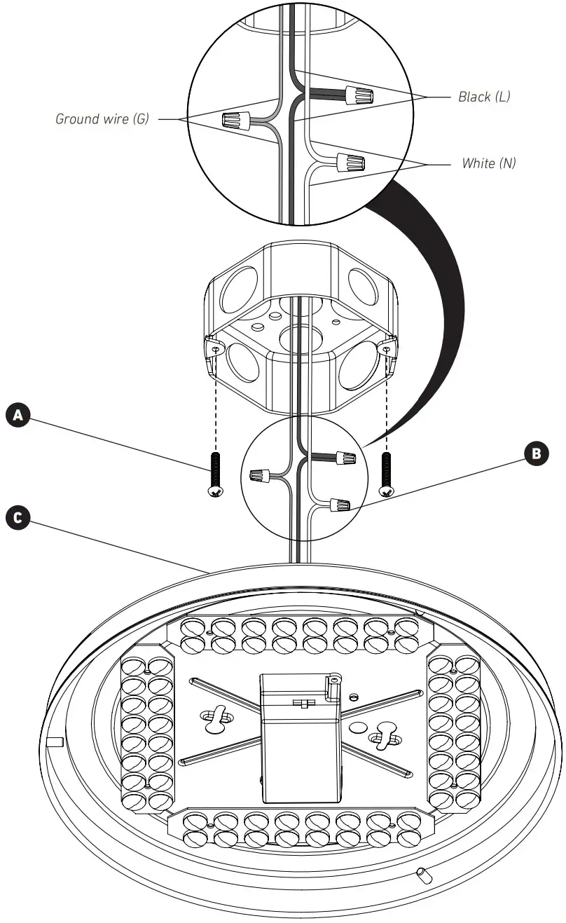 artika OFM ORC HD2BL Led Flushmount Light - CONNECTION