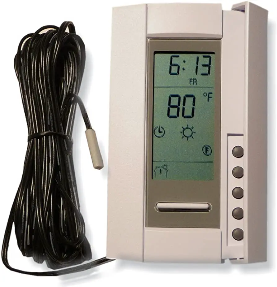King TH115-AF-GA Programmable Electronic Floor Temp Control Thermostat 120/208/240V - Programmable Household Thermostats - Amazon.com
