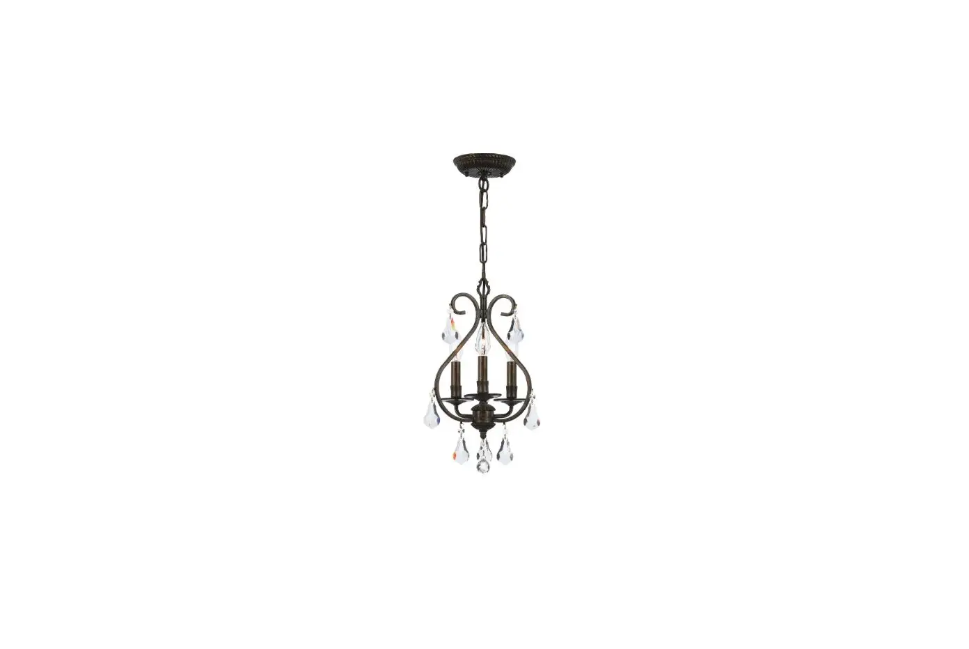 Crystorama 5013ebclmwp Ashton Three Light Mini Chandelier Instruction Manual