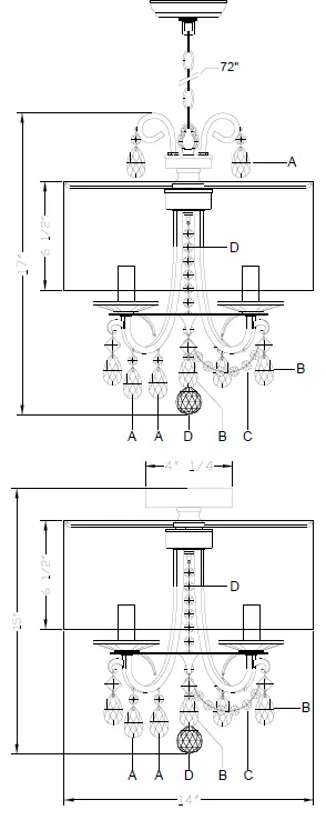 CRYSTORAMA-6623-VG-CL-MWP-CEILING-Othello-Three-Light-Ceiling-Mount-Light-FIG-2