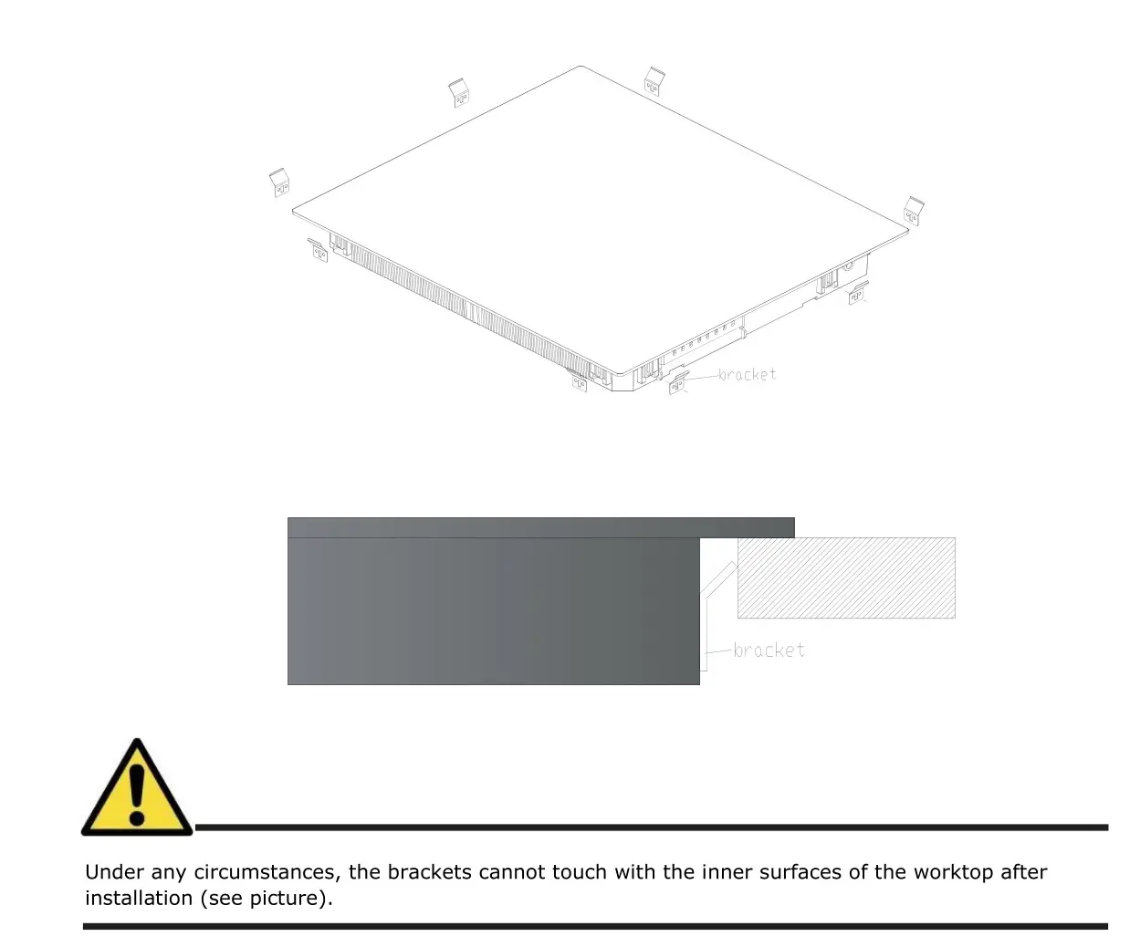 Haier HA2MTSJ68MC Induction Hob - Adjusting the bracket position