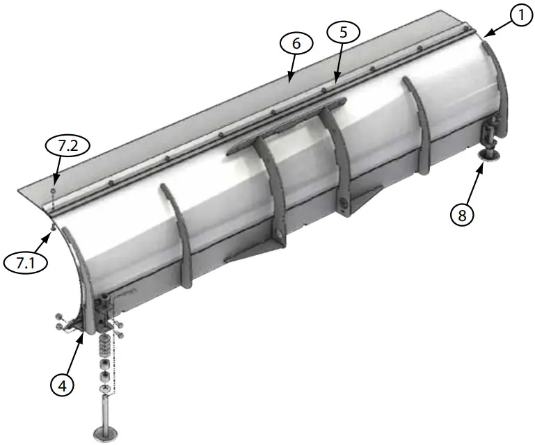 KFI 105072 72 Inch Pro S Series Plow Blade - Fig 1