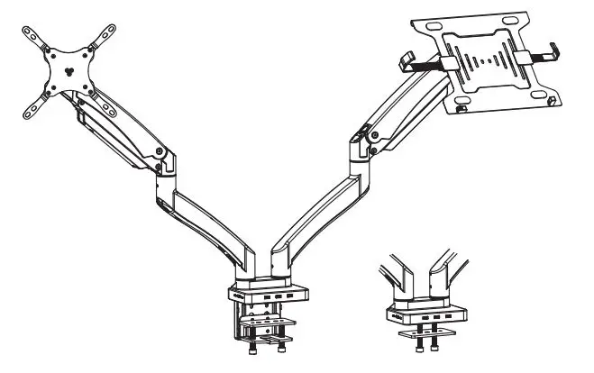 Avlt-dm72-1 Laptop And Monitor Desk Mount Usb-c Dual Mount Dock Installation Guide