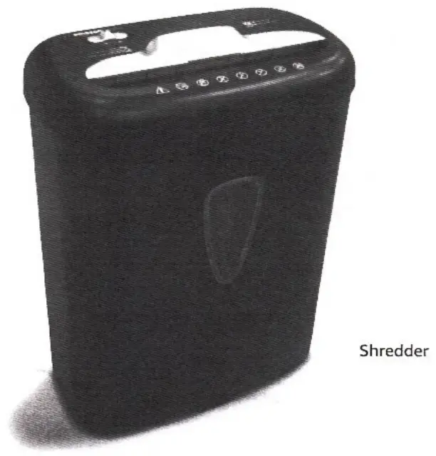 amazon basics BOOYFTHJ9C 8 Sheet Cross Cut Paper and Credit Card Shredder - fig