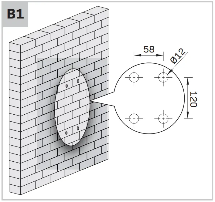 Mounting the wall bracket