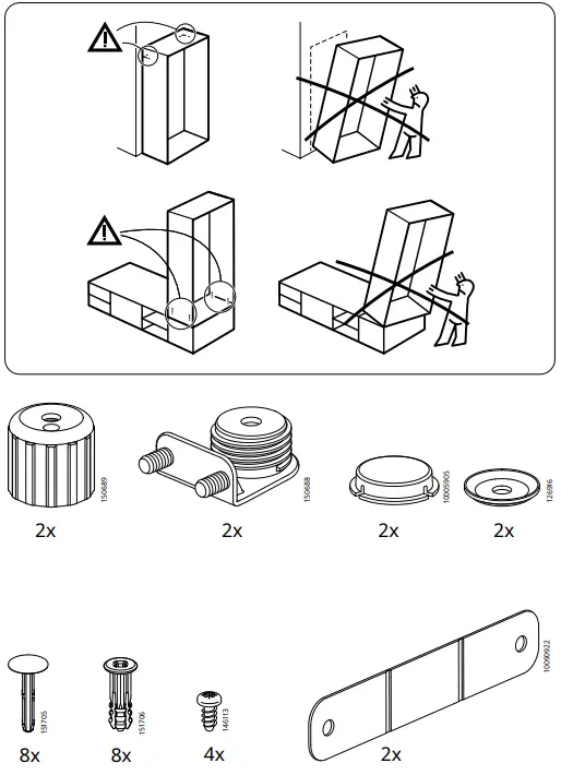 IKEA PLATSA Wardrobe with 6 Doors White Fonnes White-FIG2