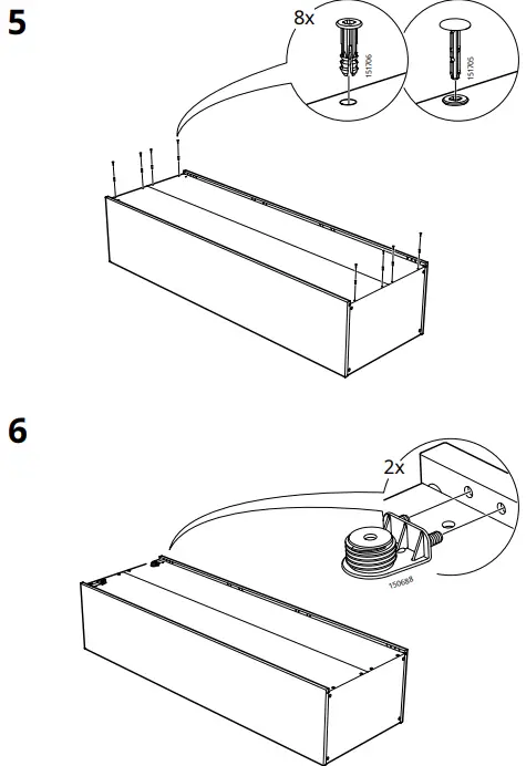 IKEA PLATSA Wardrobe with 6 Doors White Fonnes White-FIG5