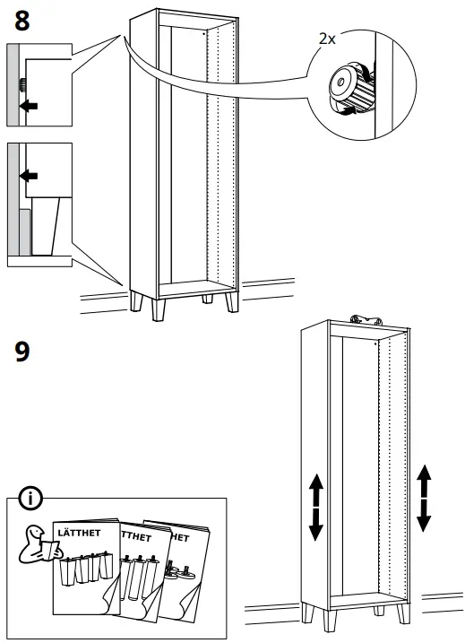 IKEA PLATSA Wardrobe with 6 Doors White Fonnes White-FIG8