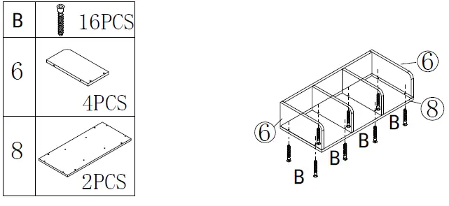 Earlimart-TJHD-QP-00146-White-Gold-Bookcase-with-4-Drawers-FIG-11
