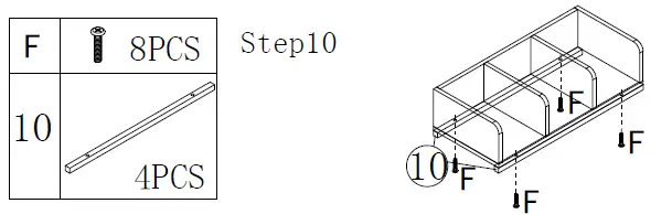 Earlimart-TJHD-QP-00146-White-Gold-Bookcase-with-4-Drawers-FIG-12