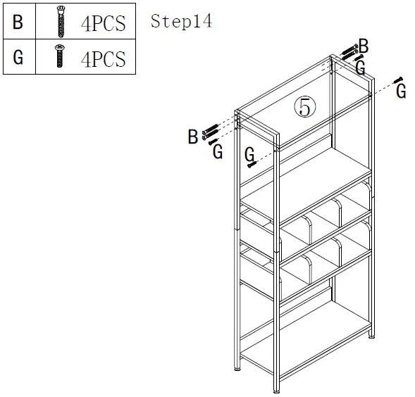 Earlimart-TJHD-QP-00146-White-Gold-Bookcase-with-4-Drawers-FIG-16