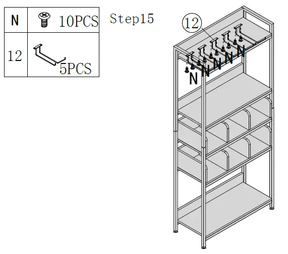 Earlimart-TJHD-QP-00146-White-Gold-Bookcase-with-4-Drawers-FIG-17
