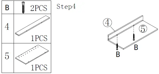 Earlimart-TJHD-QP-00146-White-Gold-Bookcase-with-4-Drawers-FIG-6