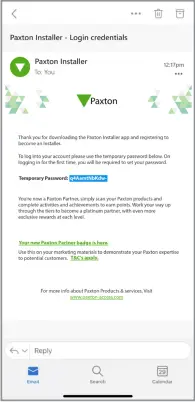 Paxton APN-1200-US Installer App, Reward Program A5