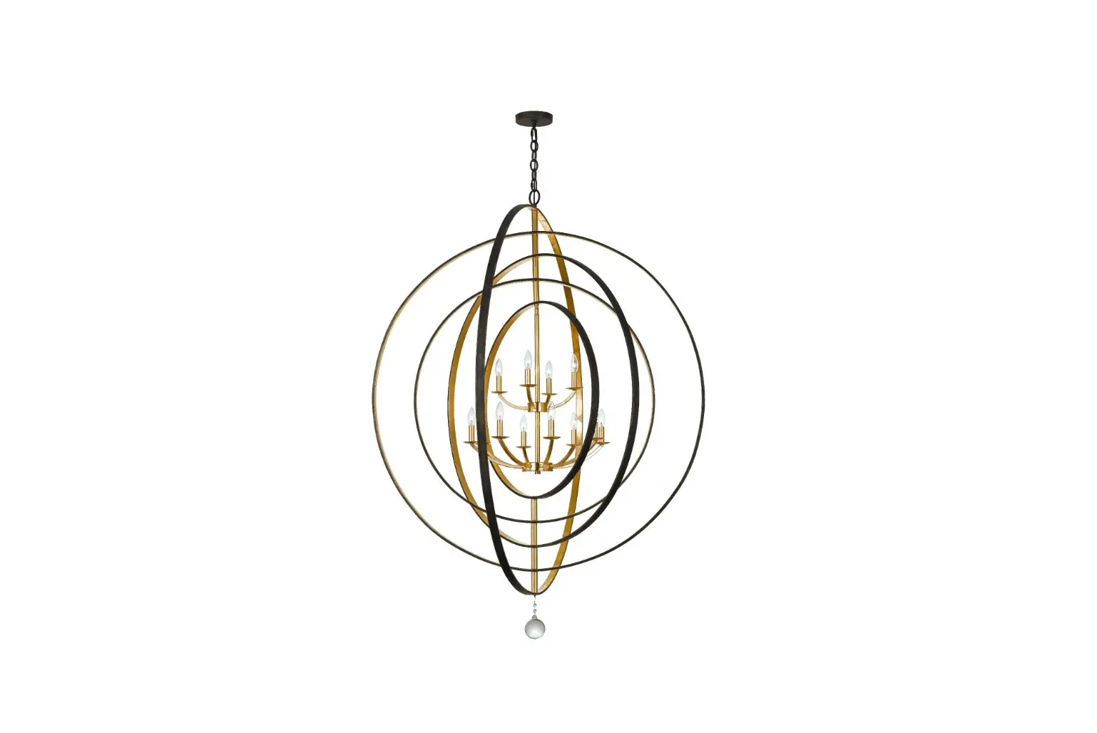 Crystorama 590-eb Luna 12 Light Chandelier Instruction Manual