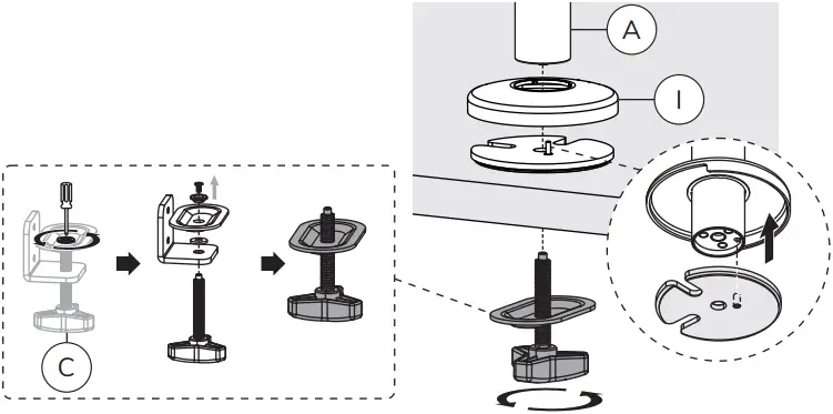 Neomounts DS20-425BL1 Laptop Desk Mount - b3