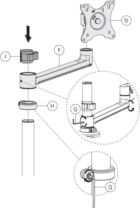 Neomounts DS20-425BL1 Laptop Desk Mount - c2