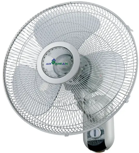 AIR GREAN AG-WF16L02M 16 Inch Oscillating Wall Mount Fan