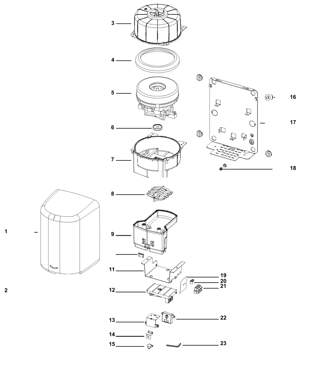 PALMER FIXTURE COMPANY HD0961-17 Storm Rider Hand Dryer - Diagram 1