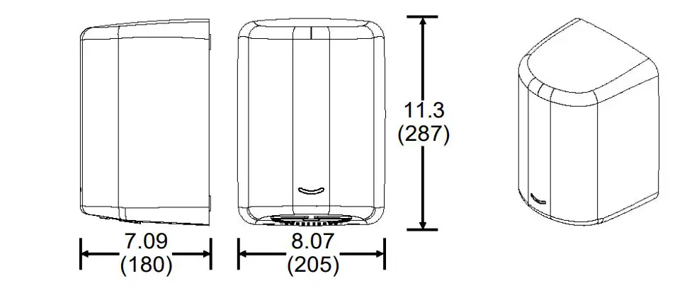 PALMER FIXTURE COMPANY HD0961-17 Storm Rider Hand Dryer - Surface Mount