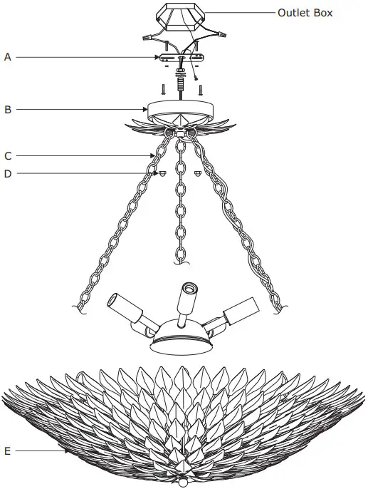 CRYSTORAMA 517 MT CEILING Broche Six Light Ceiling Mount - PART NUMBER