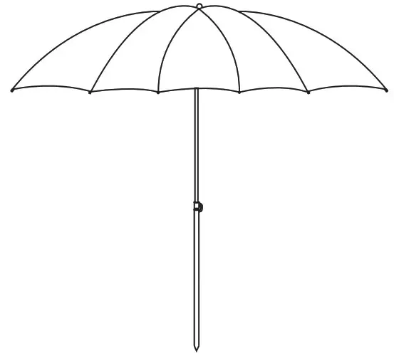 Outsunny 84D-039GN Beach Umbrella Parasol - cover