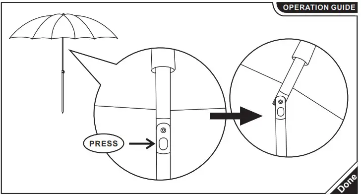 Outsunny 84D-039GN Beach Umbrella Parasol - overview 2