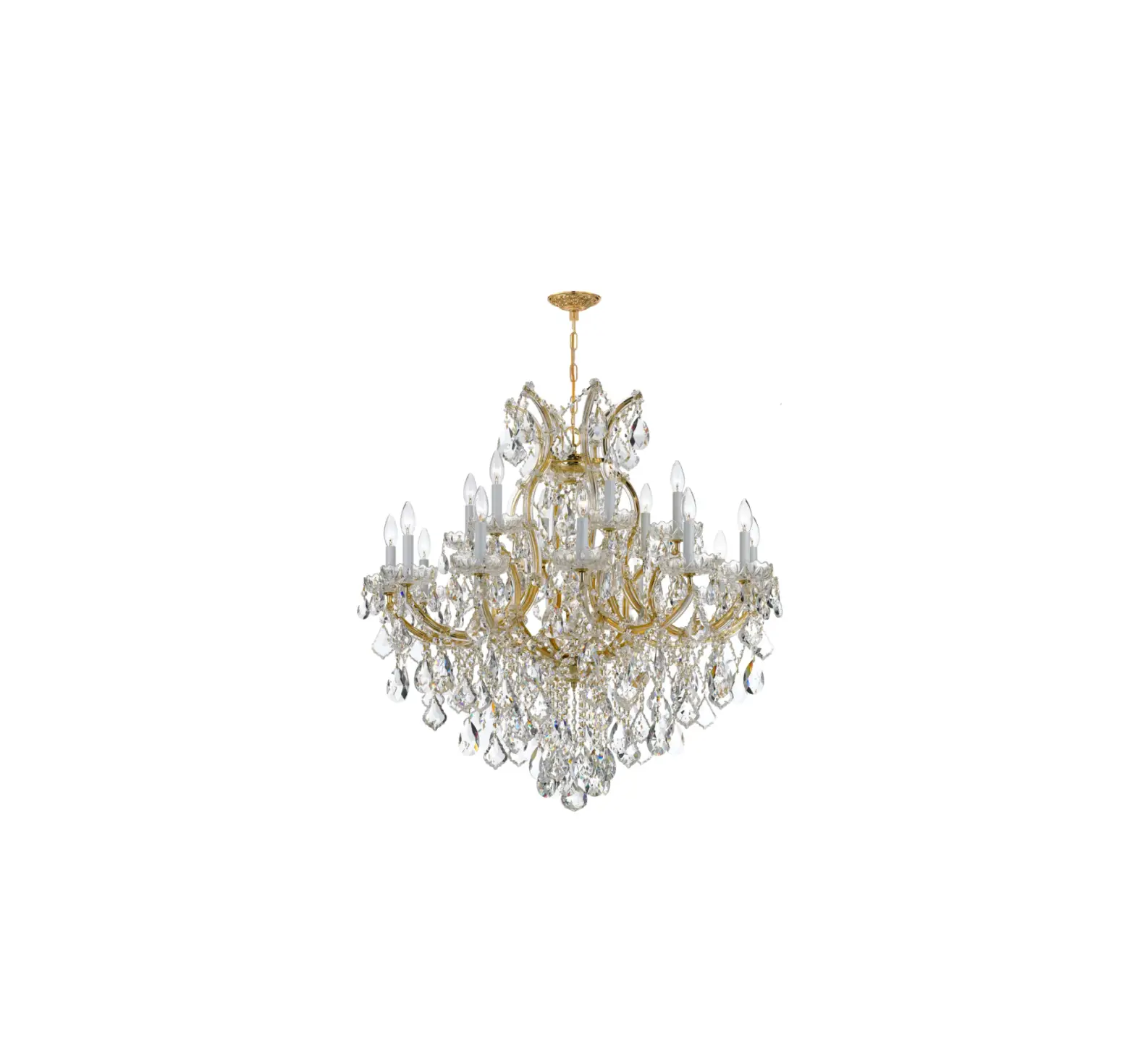 Crystorama 4418-gd-cl-mwp Maria Theresa 19 Light Chrome Chandelier Instruction Manual