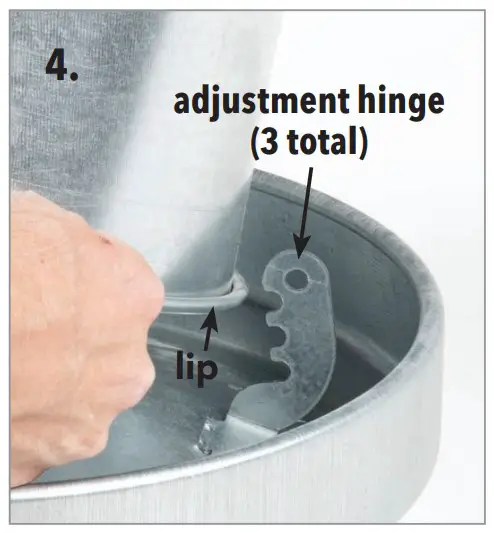 Attaching cone to base