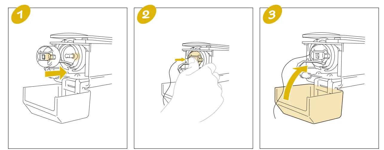 Installing the bobbin case