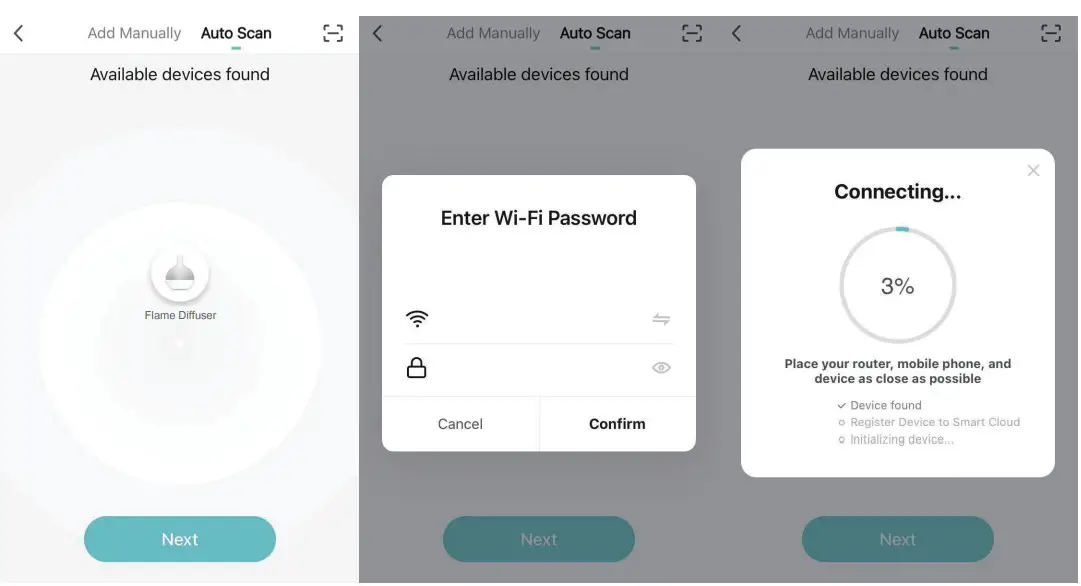 Sharper Image LF500MS Wi-Fi Flame Light Aromatherapy Humidifier - app 4