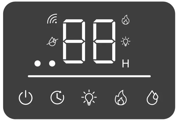 Sharper Image LF500MS Wi-Fi Flame Light Aromatherapy Humidifier - control panel