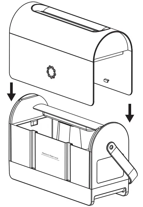 Sharper Image LF500MS Wi-Fi Flame Light Aromatherapy Humidifier - cover back