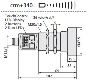 microsonic crm+ Ultrasonic Sensors with Two Switching Outputs - Fig 8