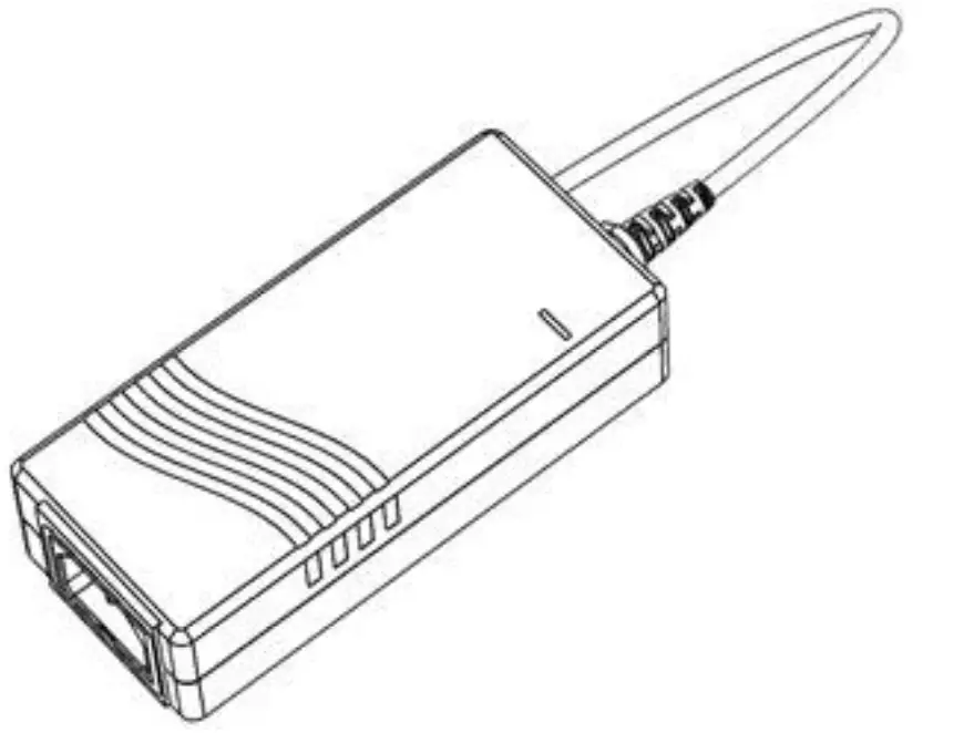 The 24 VDC power adapter