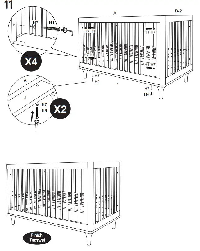 babyletto 9001 Lolly 3 In 1 Convertible Crib with Toddler Bed - babyletto 9001 Lolly 3 In 1 Convertible Crib with Toddler Bed- babyletto 9001 Lolly 3 In 1 Convertible Crib with Toddler Bed-figer 7