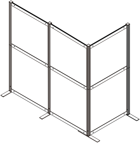 V I V O PP-MWS63D-L Dark Gray Modular Wall System A0