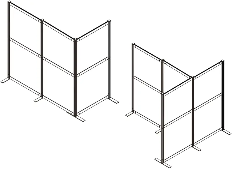 V I V O PP-MWS63D-L Dark Gray Modular Wall System A10